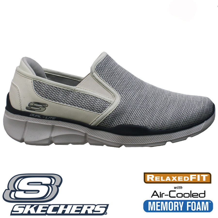 mens skechers slip on memory foam